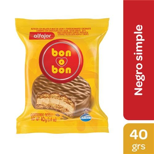 Alfajor Bon o Bon Simple Negro