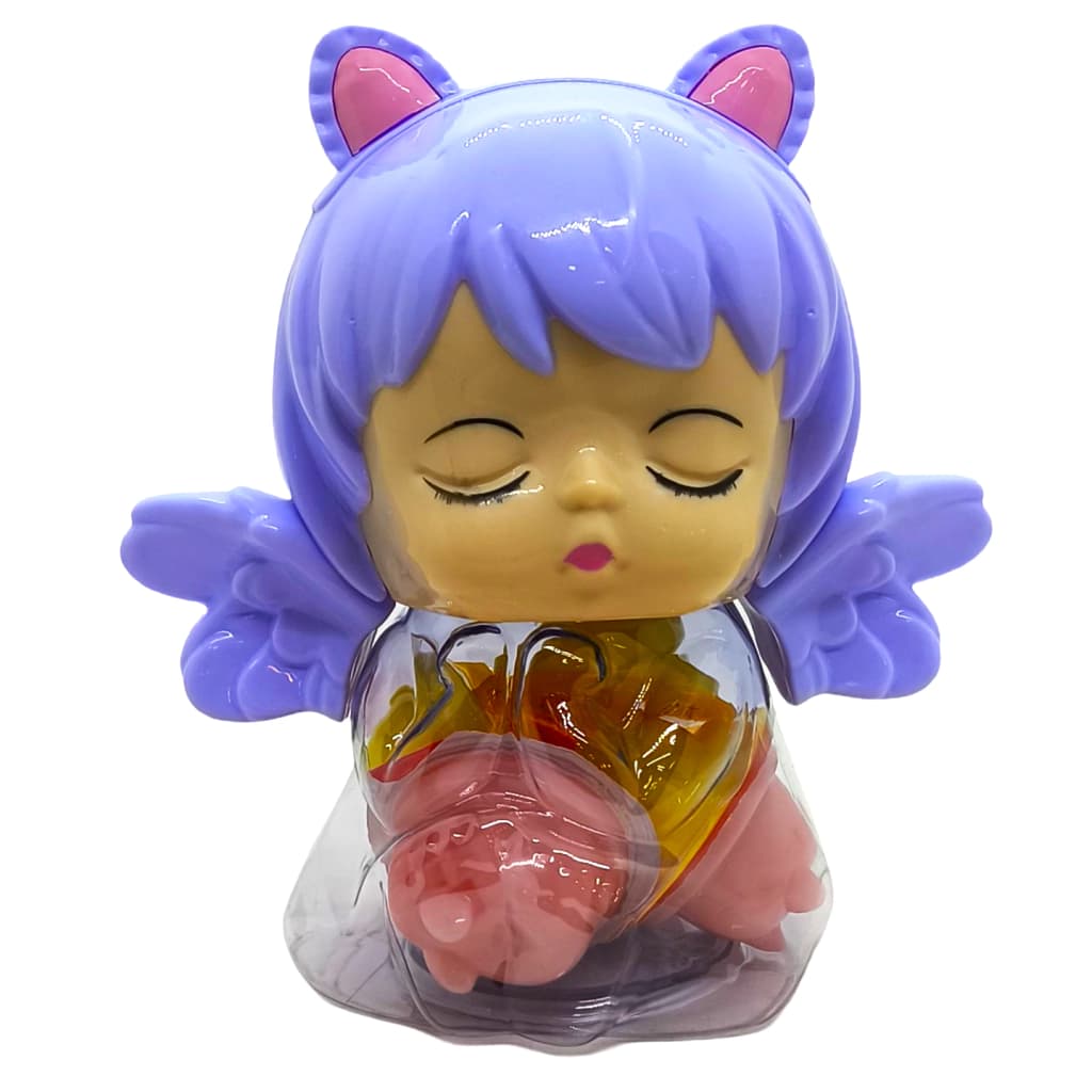 Alcancia Lila Personaje Con Gelatinas