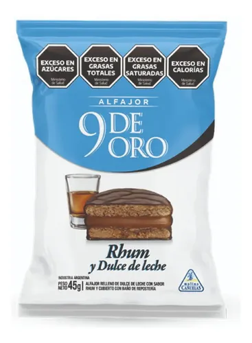 9 de Oro Alfajor Rhum y DDL