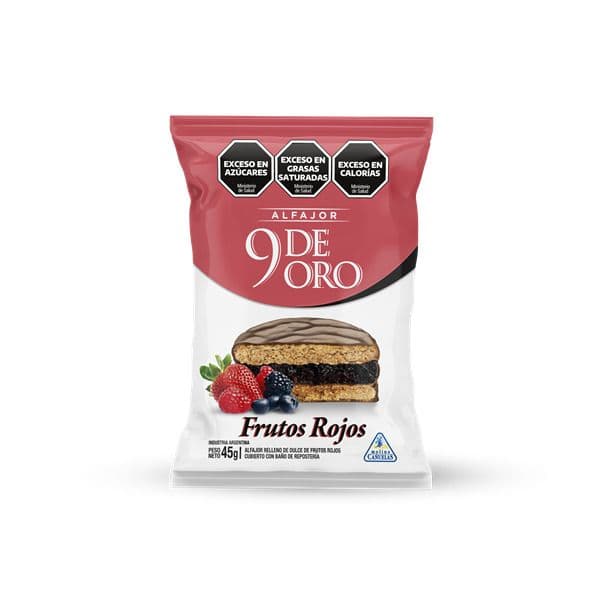 9 de Oro Alfajor Frutos Rojos