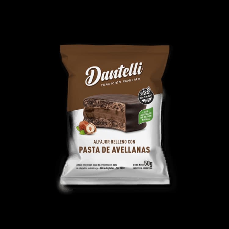 Alfajor Dantelli Pasta de Avellanas